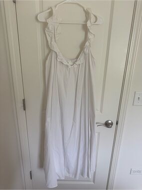 H&M limited White Ruffled Strap Dress